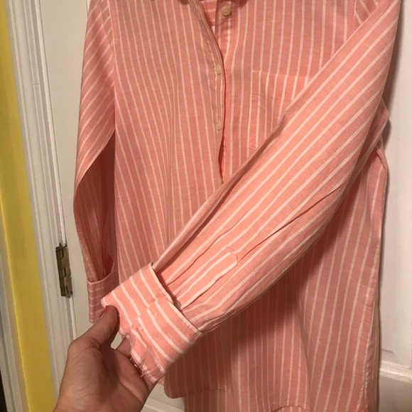 J Crew Popover Cotton/Linen Boy fit shirt - Picture 5 of 5